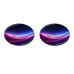 Cosmic Galaxy Quantum Art Nature Cufflinks (oval) by Ravend