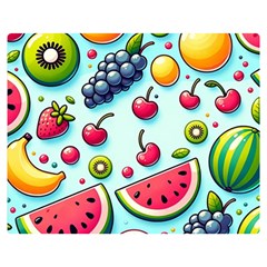 Fruits Sweet Pattern Premium Plush Fleece Blanket (medium) by Ravend