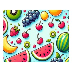 Fruits Sweet Pattern Premium Plush Fleece Blanket (large) by Ravend