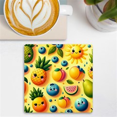 Fruits Fresh Sweet Pattern Uv Print Square Tile Coaster  by Ravend