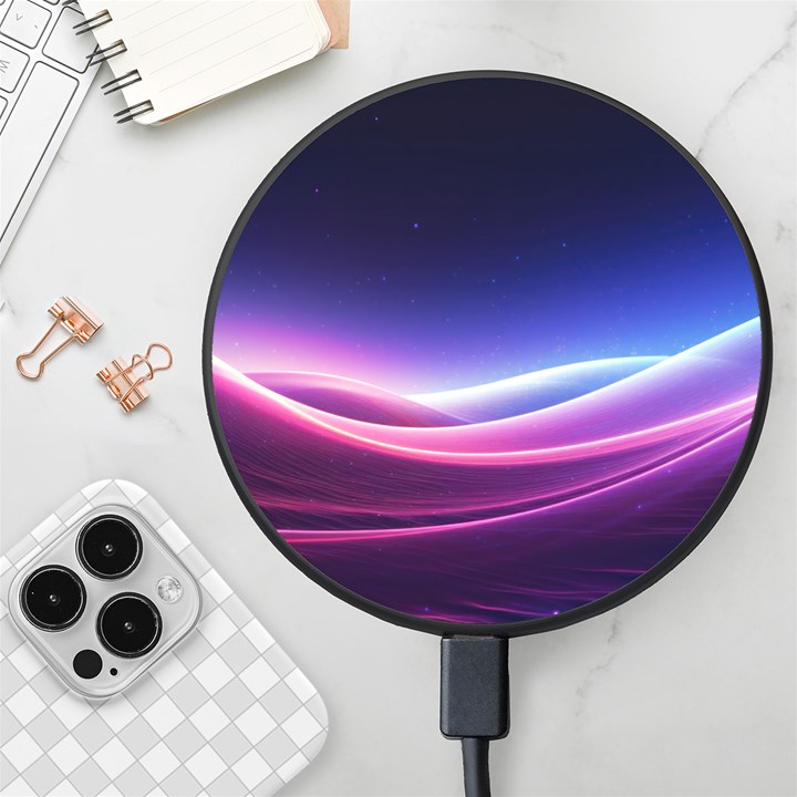 Cosmic Galaxy Quantum Art Nature Wireless Fast Charger(Black)