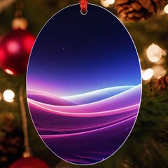 Cosmic Galaxy Quantum Art Nature Uv Print Acrylic Ornament Oval by Ravend