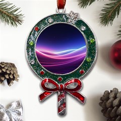 Cosmic Galaxy Quantum Art Nature Metal X mas Lollipop With Crystal Ornament by Ravend