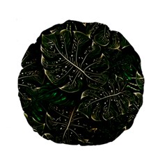 Monstera Plant Tropical Jungle Standard 15  Premium Round Cushions by Ravend