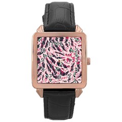 Drawing Notebook Print Reason Rose Gold Leather Watch  by Ravend