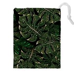 Monstera Plant Tropical Jungle Drawstring Pouch (5XL) Front