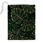 Monstera Plant Tropical Jungle Drawstring Pouch (5XL) Back