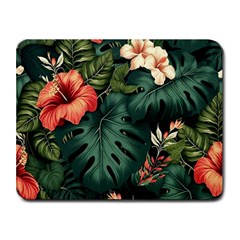 Flowers Monstera Foliage Tropical Small Mousepad by Ravend