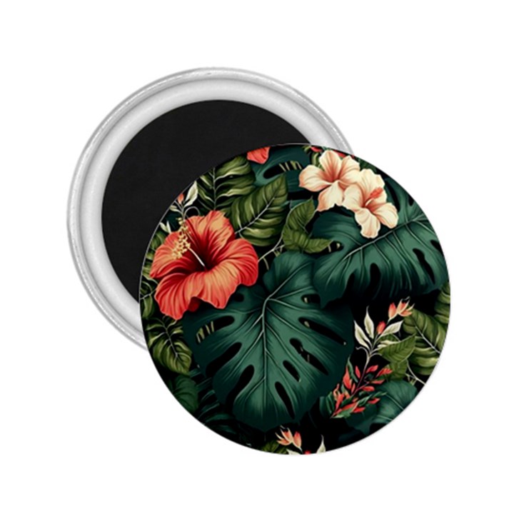 Flowers Monstera Foliage Tropical 2.25  Magnets