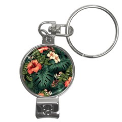 Flowers Monstera Foliage Tropical Nail Clippers Key Chain by Ravend