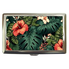 Flowers Monstera Foliage Tropical Cigarette Money Case by Ravend