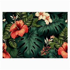 Flowers Monstera Foliage Tropical Large Glasses Cloth (2 Sides) by Ravend