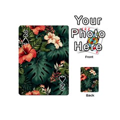 Flowers Monstera Foliage Tropical Playing Cards 54 Designs (mini)