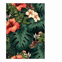 Flowers Monstera Foliage Tropical Small Garden Flag (two Sides) by Ravend