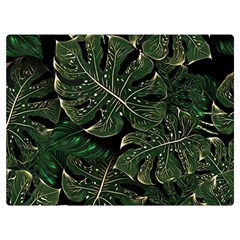 Monstera Plant Tropical Jungle Premium Plush Fleece Blanket (extra Small) by Ravend