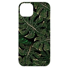 Monstera Plant Tropical Jungle Iphone 14 Plus Black Uv Print Case by Ravend