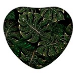 Monstera Plant Tropical Jungle Heart Glass Fridge Magnet (4 pack) Front