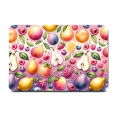 Fruits Apple Strawberry Raspberry Small Doormat by Ravend