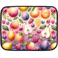 Fruits Apple Strawberry Raspberry Fleece Blanket (mini) by Ravend