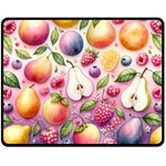 Fruits Apple Strawberry Raspberry Fleece Blanket (Medium) 60 x50  Blanket Front