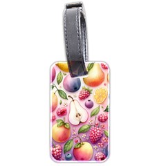 Fruits Apple Strawberry Raspberry Luggage Tag (two Sides) by Ravend