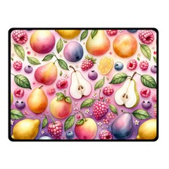 Fruits Apple Strawberry Raspberry Two Sides Fleece Blanket (small) by Ravend