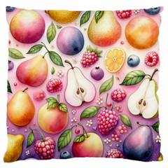 Fruits Apple Strawberry Raspberry Standard Premium Plush Fleece Cushion Case (two Sides) by Ravend