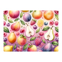 Fruits Apple Strawberry Raspberry Two Sides Premium Plush Fleece Blanket (mini) by Ravend