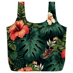 Flowers Monstera Foliage Tropical Full Print Recycle Bag (xxxl) by Ravend