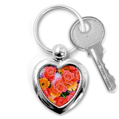 Bouquet Floral Blossom Anniversary Key Chain (heart) by Ravend