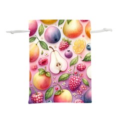 Fruits Apple Strawberry Raspberry Lightweight Drawstring Pouch (s) by Ravend