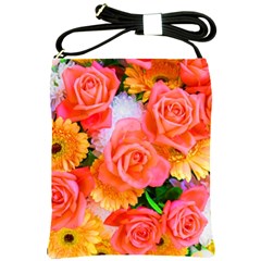 Bouquet Floral Blossom Anniversary Shoulder Sling Bag by Ravend