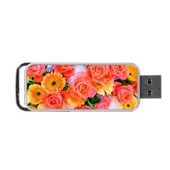 Bouquet Floral Blossom Anniversary Portable Usb Flash (two Sides) by Ravend