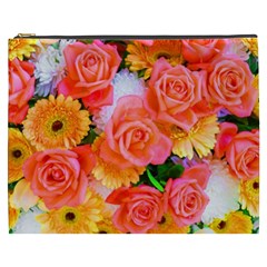 Bouquet Floral Blossom Anniversary Cosmetic Bag (xxxl) by Ravend