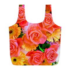 Bouquet Floral Blossom Anniversary Full Print Recycle Bag (l) by Ravend