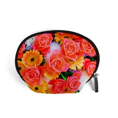 Bouquet Floral Blossom Anniversary Accessory Pouch (small) by Ravend