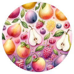 Fruits Apple Strawberry Raspberry Uv Print Acrylic Ornament Round by Ravend