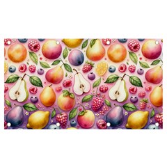 Fruits Apple Strawberry Raspberry Banner And Sign 7  X 4  by Ravend