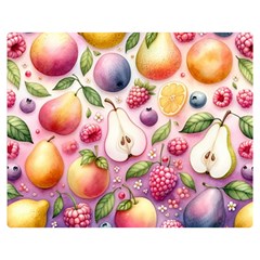 Fruits Apple Strawberry Raspberry Premium Plush Fleece Blanket (medium) by Ravend