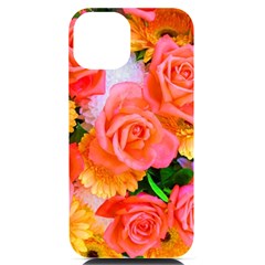 Bouquet Floral Blossom Anniversary Iphone 14 Black Uv Print Case by Ravend