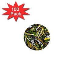 Foliage Pattern Texture Background 1  Mini Magnets (100 Pack)  by Ravend