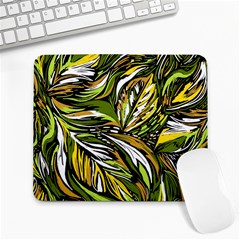 Foliage Pattern Texture Background Large Mousepad by Ravend