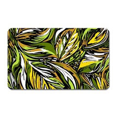 Foliage Pattern Texture Background Magnet (rectangular) by Ravend