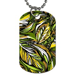 Foliage Pattern Texture Background Dog Tag (two Sides) by Ravend