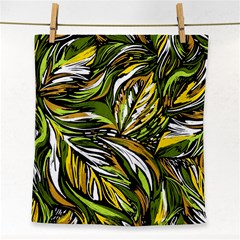 Foliage Pattern Texture Background Face Towel by Ravend