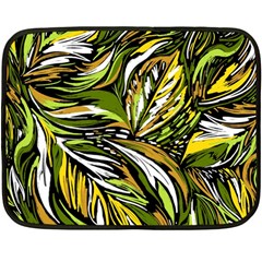 Foliage Pattern Texture Background Two Sides Fleece Blanket (mini) by Ravend