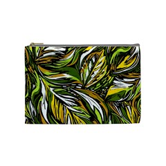 Foliage Pattern Texture Background Cosmetic Bag (medium) by Ravend