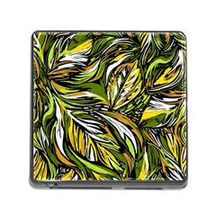 Foliage Pattern Texture Background Memory Card Reader (square 5 Slot) by Ravend