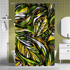 Foliage Pattern Texture Background Shower Curtain 48  X 72  (small)  by Ravend