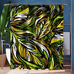 Foliage Pattern Texture Background Shower Curtain 60  X 72  (medium)  by Ravend